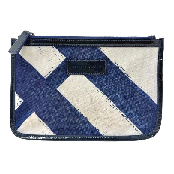 Burberry Striped Canvas Pouch - Picture 1 of 13